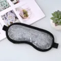 Gel ice eye mask cooling bead eye mask for puffy eyes soothing relaxation care. - Ice Bead Eye Mask Black (White Beads) Style B