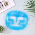 Blue gel ice face mask for cooling, hot compress, and post-surgery facial relaxation. - Blue Ice Crystal Cold Compress Face Mask