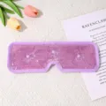 Gel ice eye mask cooling purple bead face mask for soothing relaxing therapy - Purple (Long Eye Mask) Colored Beads