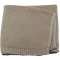 Couverture bebe tricot en pur coton kaki couverture decorative douce et chaude unie. - Chameau