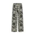 Trendy zebra print baggy wide leg denim jeans for casual streetwear and hip hop styles - S / Black I Love Zebra