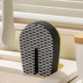 U-shaped double-sided kitchen cleaning sponge brush, thick mesh design for washing dishes and cups. - Gray