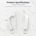 Toilet lid fixing clip, ABS plastic material in pure white, compact and practical size. - Single Piece