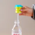 Silikon Flaschendeckel Trinkhalm 2-in-1 Design für Kinder, auslaufsicher und tragbar Wasser. - Grün