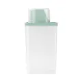 Plastic cereal storage container with measuring cup kitchen food dispenser organizer - Green