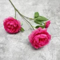 Künstlicher rosa Rosenzweig-Variante für Hochzeitsblumengesteck-Dekoration - Fuchsia