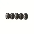 Mini wall-mounted adhesive hook 5-pack black base silver hook for bathroom towel storage. - 5 Pieces / Electroplated Black