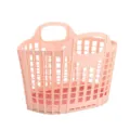 Panier de rangement pliable rose avec poignées, conteneur en plastique pour petits objets. - Rose Violet