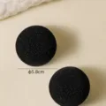 Reusable black sponge laundry balls hair remover 2pcs set for washing machine cleaning. - Replacement Sponge / 2 Pcs/Set