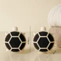 Cream color small turtle laundry hair remover ball 2pcs, reusable PP anti-tangle washer tool. - 2 Pcs/Set / Cream
