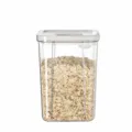 Contenitore di stoccaggio ermetico trasparente in plastica con cucchiaio per cucina e cereali. - 2800ml / Bianco