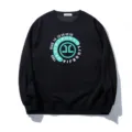 Schwarzes Langarm Sweatshirt mit Grafikdruck fur Damen und Herren Streetwear Pullover - 3XL / Oberteile / Schwarz