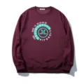 Burgunderrotes Herren Sweatshirt mit Rundhalsausschnitt, Frontprint und bequemer Passform. - 3XL / Oberteile / Ziziphusrot