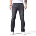 Jeans uomo slim fit grigio scuro pantalone denim elasticizzato casual stile moda streetwear - 28 / Grigio scuro