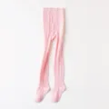 Joli collant en tricot torsadé rose pour enfants, collant en coton doux pour petites filles. - 6-8 ans / C012 - Torsades roses