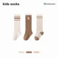 Baby cotton knee high socks for infants, cute striped and pattern long socks for autumn winter. - 0-1 Years / 110330 Khaki