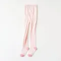 Collants en coton rose pour filles doux sans couture leggings pour enfants respirant - 6-8 ans / C012 - Orteils et talons rose et rose foncé