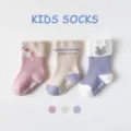 Chaussettes éponge en coton pour enfants avec semelle antidérapante pour bébés et tout-petits. - B246 Baby Girl en bouclette épaissie antidérapante