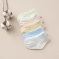 Joli lot de cinq paires de chaussettes en maille pour bébé respirantes et douces d'été - B083 Soie glacée à petites mailles