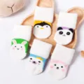Kids thick winter terry socks cute cartoon animal design warm baby socks variant style - 1-3 Years / Women's B073 5-Color Assorted Pack
