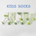 Kids green frog mesh breathable soft cotton short socks multi-style variant pack - 230312-Emerald Frog Fun Collection