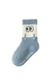 Thickened baby terry cotton socks with cute eyes pattern and anti-slip sole for winter warm. - Light Blue / 1-3 Years