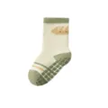 Cute baby anti-slip floor socks with bread pattern, thickened loop pile for winter indoor wear. - 1-3 Years / Baguette Beige