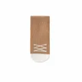 Comfortable baby toddler floor socks in warm brown with anti-slip bottom for indoor safety. - 0-1 Years / Warm Brown