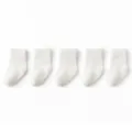 Lot de chaussettes blanches pour enfants garçons et filles, chaussettes coton respirantes. - 0-6 Mois / 130348-Ensemble blanc campus