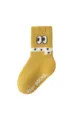 Cozy yellow baby terry socks with cute cartoon eyes design, soft and warm cotton for autumn. - Yellow / 1-3 Years