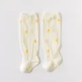 Infant baby summer over-the-knee thin mesh anti-mosquito socks breathable toddler stockings - 0-1 Years / Yellow + Sun