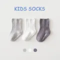 Comfortable cotton kids socks with cute anti-slip letters, soft mid-tube design for babies and toddlers. - 3-5 Years / B201