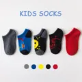 Kids low cut breathable socks multi-color set comfortable casual cotton socks for boys and girls - Game Slogan