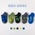 Kids low cut socks breathable cotton cartoon animal print ankle socks for boys and girls - Cartoon Animal Style