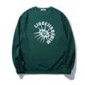Dunkelgrünes Oversize Sweatshirt mit modischem Augen-Grafikdruck, ideal für lässige Streetwear. - 3XL / Dunkelgrün