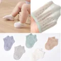 Chaussettes respirantes en maille pour bébé été coton fin couleurs bonbon mignonnes variante - B165 - soie de glace