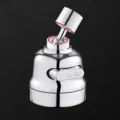 Extendeur de Robinet Universel Chrome Anti-Eclaboussure avec Double Rotule pour Evier Cuisine - Robinet argenté galvanisé à 3 modes modèle court avec interface en alliage de zinc