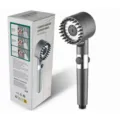 Turbocharged handheld shower head with high pressure water saving and multi-mode spray. - Shower Head with Spray [Color Box - Natural Color]