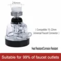 Rallonge de robinet universel anti-éclaboussure buse filtrante 15-22mm cuisine résistante - Rallonge de robinet courte transparente à 3 modes