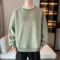 Lockerer Herren Sweatshirt in Gruen mit Struktur BKK Motiv fuer den herbstlichen Alltag. - M / Grün