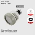 Faucet extender splash proof short version 360 degree rotation kitchen water saving device - Cream White 3-Mode Short Faucet Extender