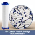 Replacement PP cotton filter element for shower head water filtration systems, white and blue. - Special Filter Cotton for Spray Shower Head (3 Pack)