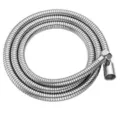Flexible stainless steel shower hose with chrome finish, durable bathroom fixture for daily use. - Silver 1.5m Shower Hose