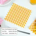 Orange checkered greaseproof paper sheets 20cm variant - 18*18cm (200 Sheets/Pack) / Orange Check
