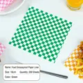 Grün-weiß kariertes fettbeständiges Lebensmittelpapier zum Backen und für Restaurants - Grün Karriert