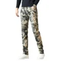Jeans de motociclista rectos patchwork camuflaje desgastados estilo callejero americano. - 28 / Bottoms / Camuflaje