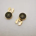 Retro metalen knopen voor vest trui jas blazer kleding naaidetails overzicht product. - Goud