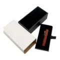 Houten dasclip met geschenkdoos set, elegante zakelijke accessoires opbergdoos voor men. - Geschenkdoos en dasclip van rood sandelhout