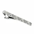 Heren dasclip van koper zakelijke geometrische ruitjespatroon stropdasclip accessoire - Ruitpatroon / Zilver