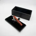 Alfiler de corbata de madera hombre set regalo elegante negocios cobre accesorio - Caja de regalo sin clip de corbata